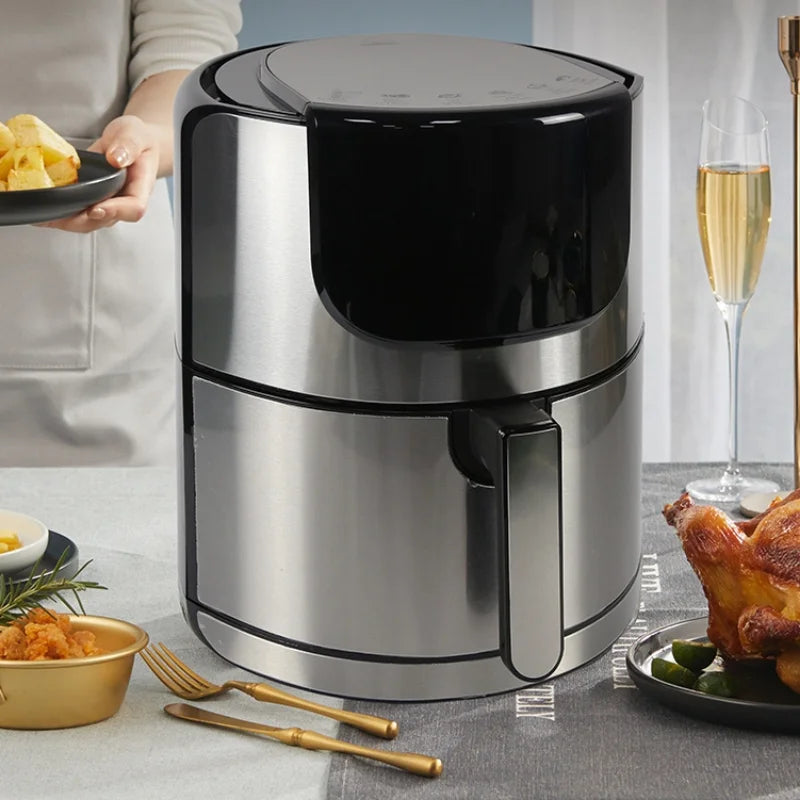 Fritadeira Elétrica Air Fryer 5L 1400w com Pausa Automática Antiaderente