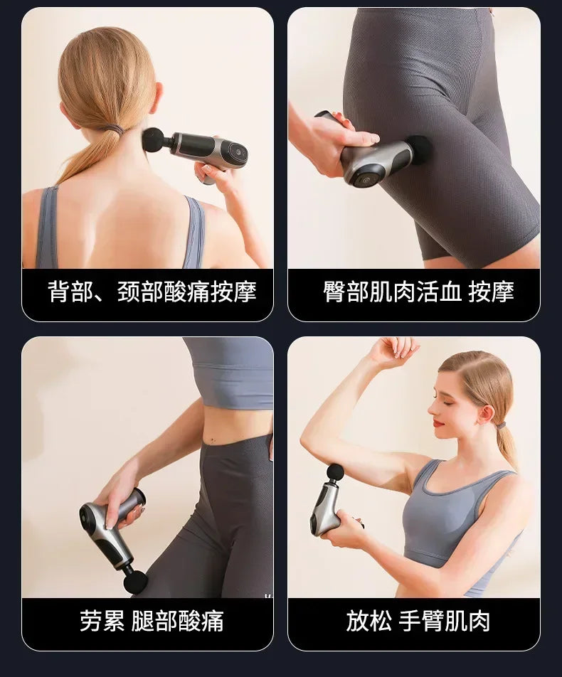 USB Mini Massage Gun Fascia Machine Muscle Relaxation Vibrating Gun Rod Massage Fitness Equipment Neck Grab Fascia Gun