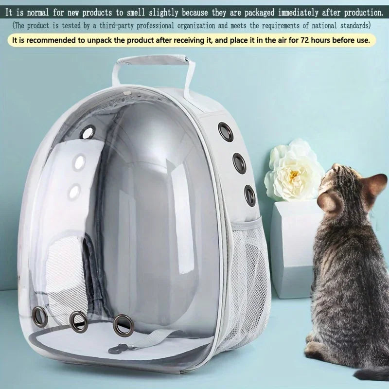 Travel In Style With Your Pet: Pet Backpack Carrier For Dog & Cat - Space Capsule Design For Outdoor Adventures!